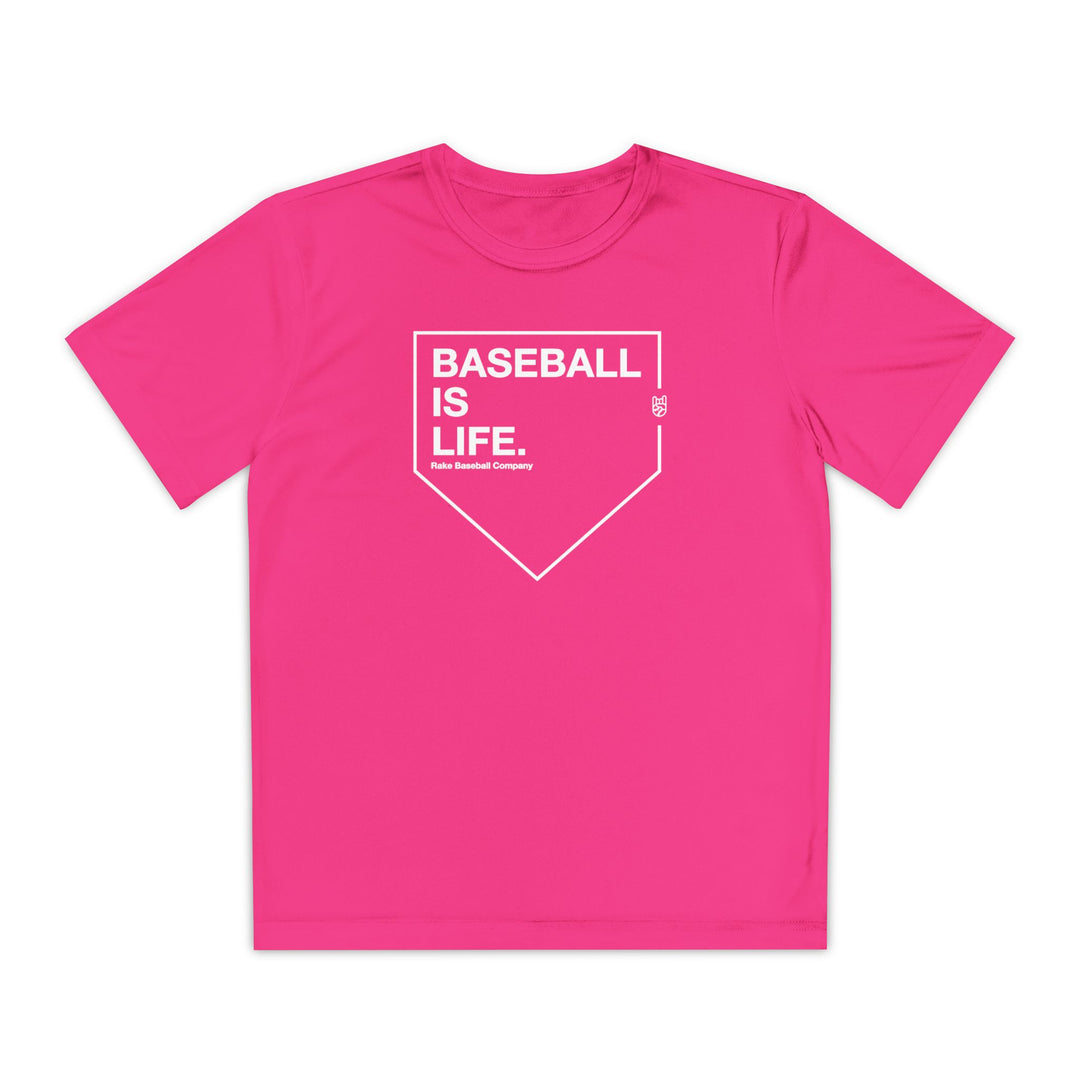 Kids Baseball Is Life Dry Fit Tee