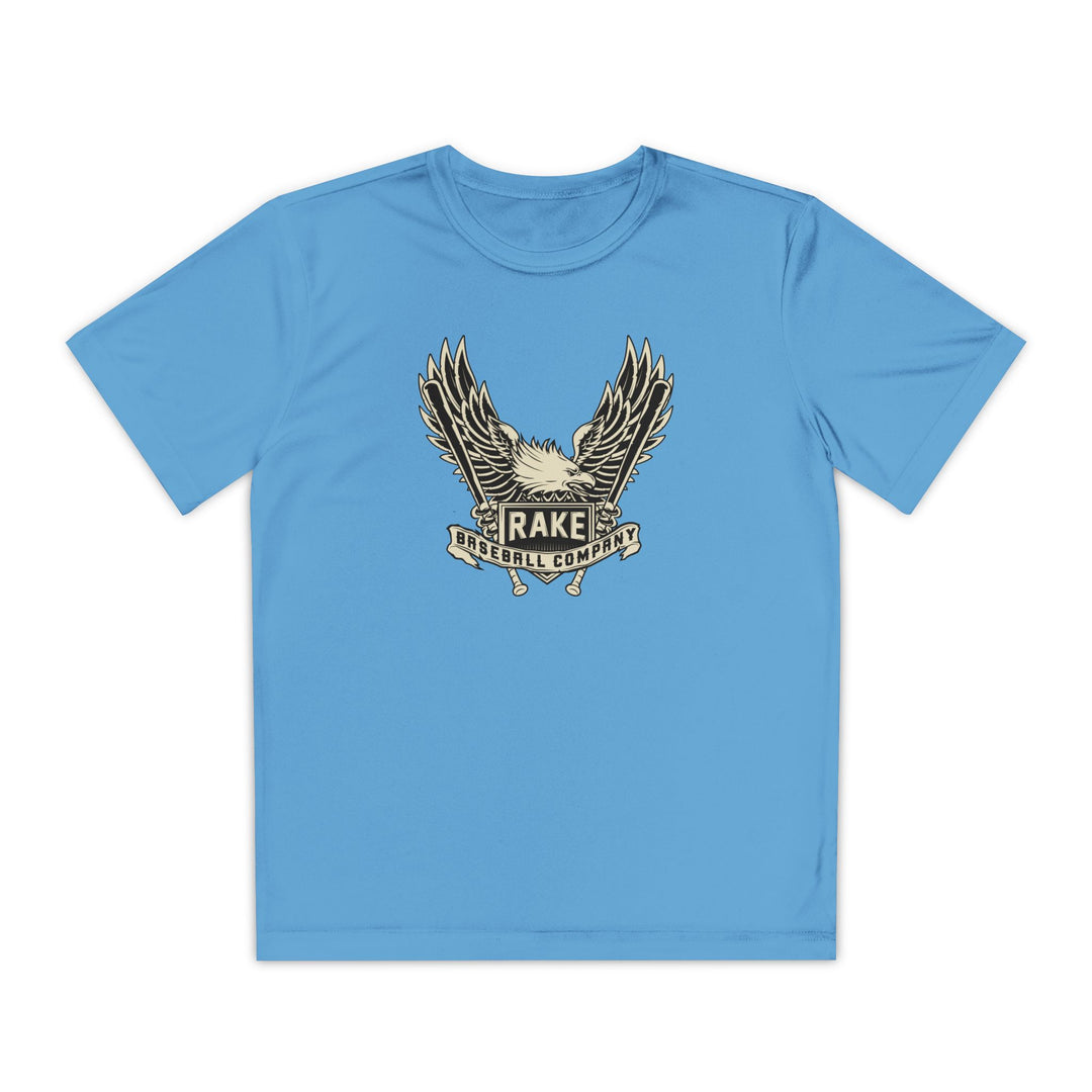 Kids Rake Eagle Dry Fit Tee - Rake Baseball Company - RAKE BASEBALL | BASEBALL T-SHIRT | BASEBALL CLOTHING | GOOD VIBES ONLY