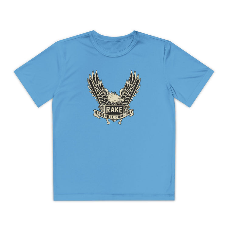 Kids Rake Eagle Dry Fit Tee - Rake Baseball Company - RAKE BASEBALL | BASEBALL T-SHIRT | BASEBALL CLOTHING | GOOD VIBES ONLY
