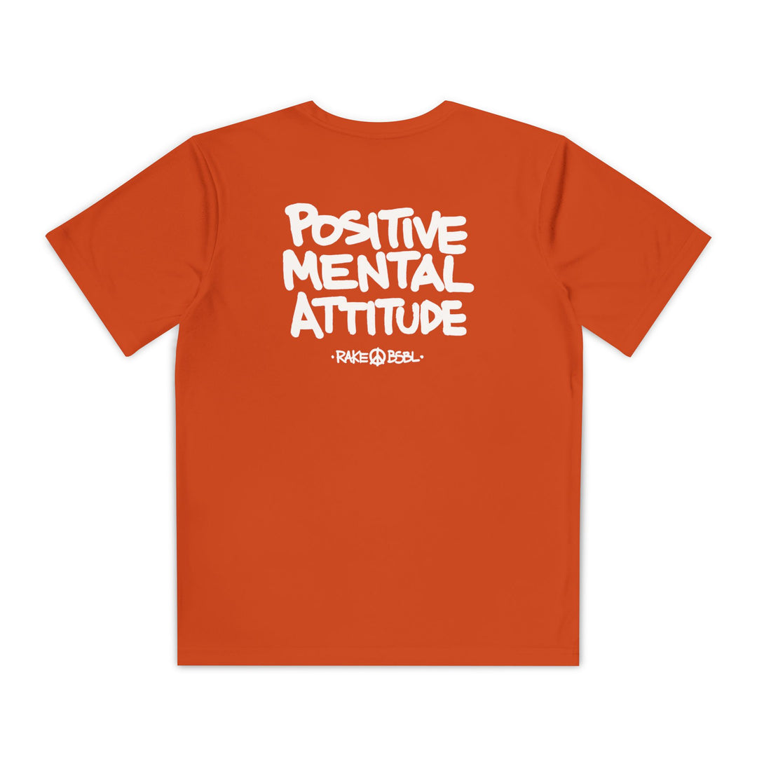 Kids Positive Mental Attitude Dry Fit Tee - Rake Baseball Company - RAKE BASEBALL | BASEBALL T-SHIRT | BASEBALL CLOTHING | GOOD VIBES ONLY