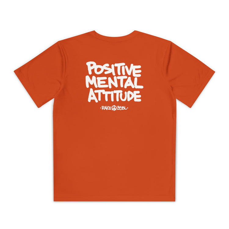 Kids Positive Mental Attitude Dry Fit Tee - Rake Baseball Company - RAKE BASEBALL | BASEBALL T-SHIRT | BASEBALL CLOTHING | GOOD VIBES ONLY