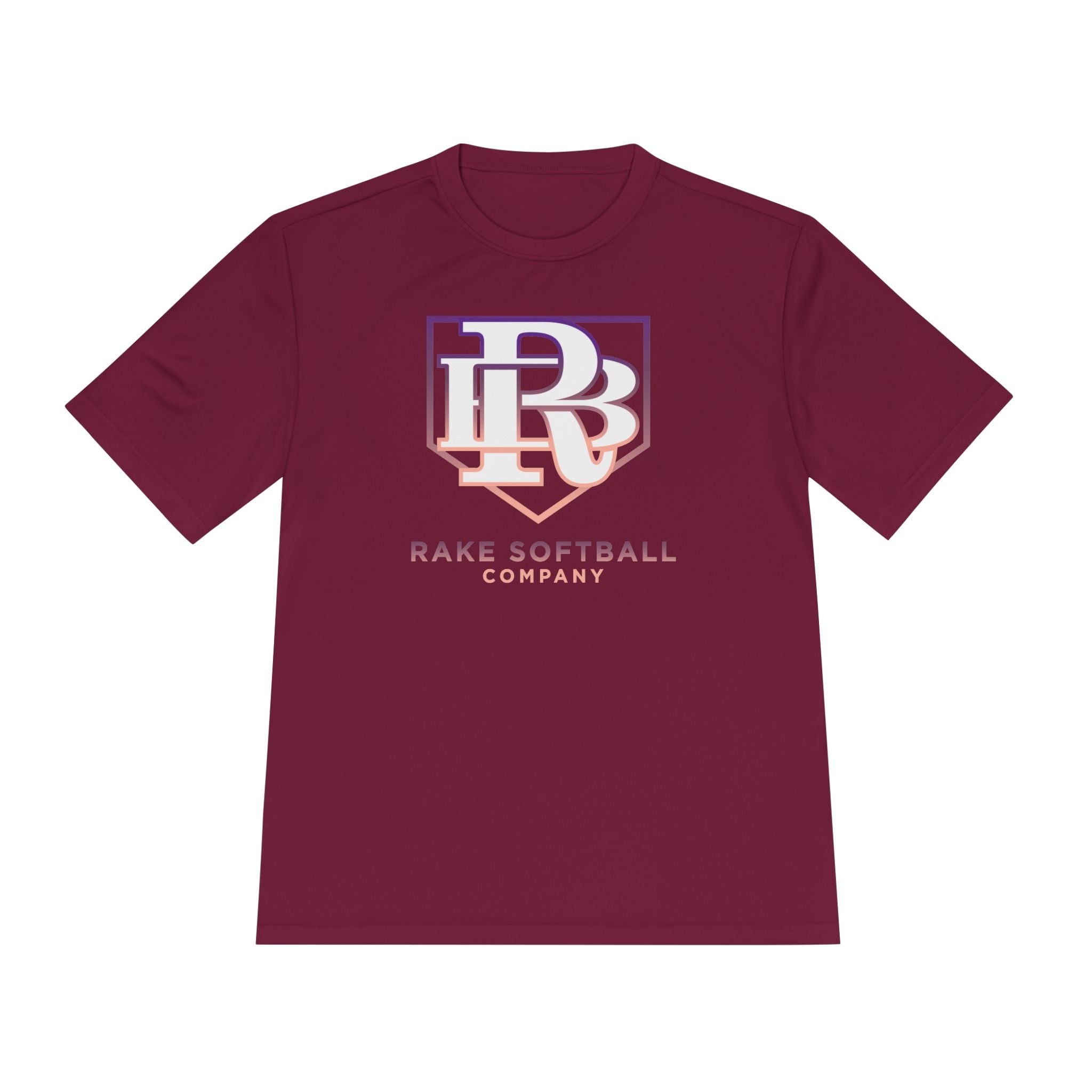 RB Homeplate Softball Dry Fit Tee - Rake Baseball Company - RAKE BASEBALL | BASEBALL T-SHIRT | BASEBALL CLOTHING | GOOD VIBES ONLY