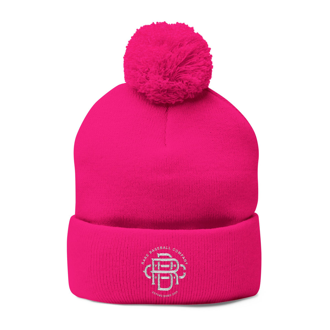 Rake Baseball Company Pom-Pom Beanie