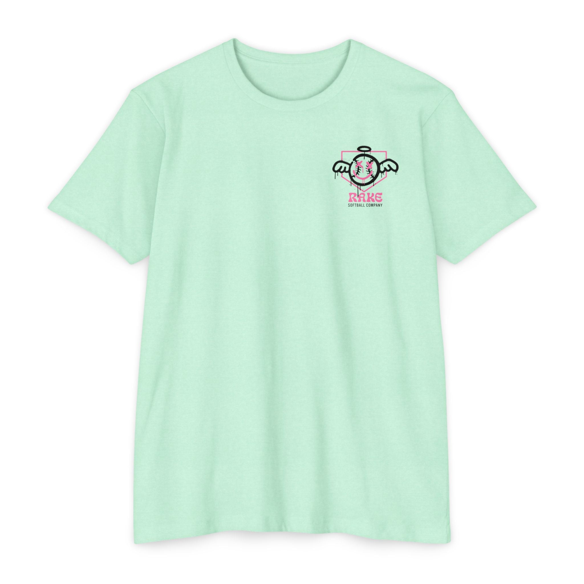 She Angel Drip Softball Tee - Rake Baseball Company - RAKE BASEBALL | BASEBALL T-SHIRT | BASEBALL CLOTHING | GOOD VIBES ONLY