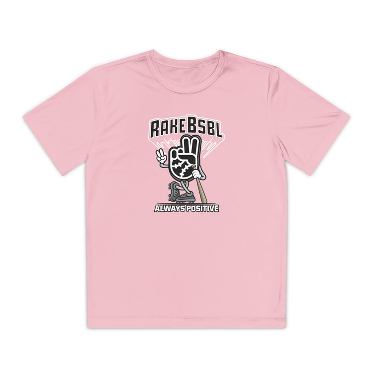 Kids Always Positive Vibes Dry Fit Tee - Rake Baseball Company - RAKE BASEBALL | BASEBALL T-SHIRT | BASEBALL CLOTHING | GOOD VIBES ONLY