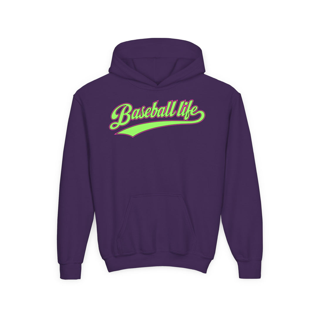 Kids Baseball Life Green Edition Hoodie