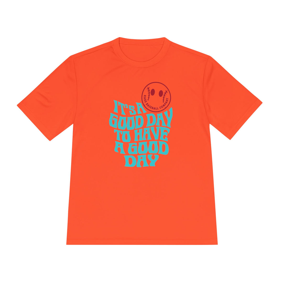 It's A Good Day Dry Fit Tee - Rake Baseball Company - RAKE BASEBALL | BASEBALL T-SHIRT | BASEBALL CLOTHING | GOOD VIBES ONLY
