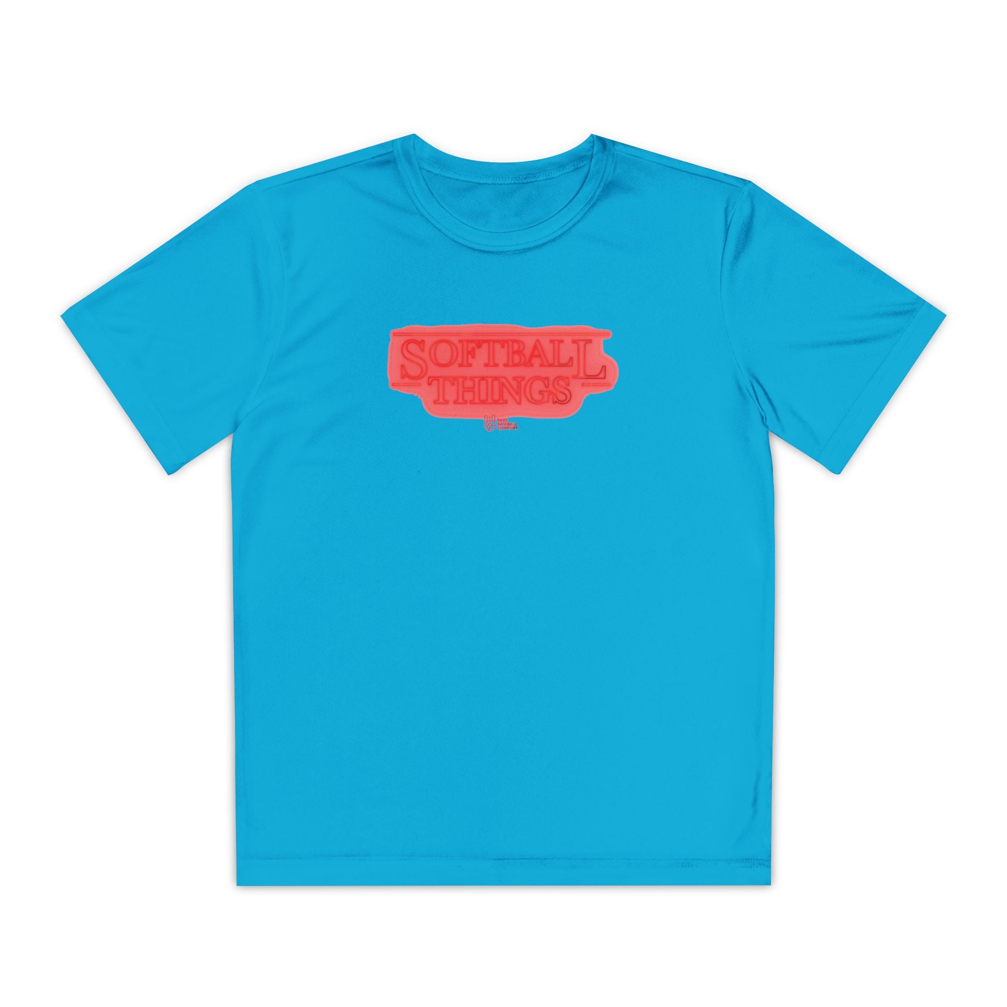 Kids Softball Things Dry Fit Tee - Rake Baseball Company - RAKE BASEBALL | BASEBALL T-SHIRT | BASEBALL CLOTHING | GOOD VIBES ONLY