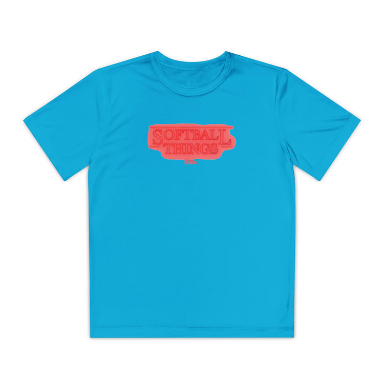 Kids Softball Things Dry Fit Tee - Rake Baseball Company - RAKE BASEBALL | BASEBALL T-SHIRT | BASEBALL CLOTHING | GOOD VIBES ONLY