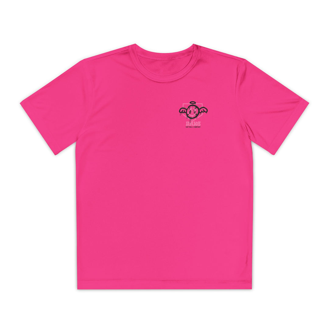 Kids She Angel Drip Softball Dry Fit Tee - Rake Baseball Company - RAKE BASEBALL | BASEBALL T-SHIRT | BASEBALL CLOTHING | GOOD VIBES ONLY