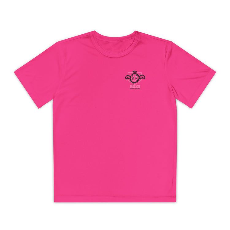 Kids She Angel Drip Softball Dry Fit Tee - Rake Baseball Company - RAKE BASEBALL | BASEBALL T-SHIRT | BASEBALL CLOTHING | GOOD VIBES ONLY