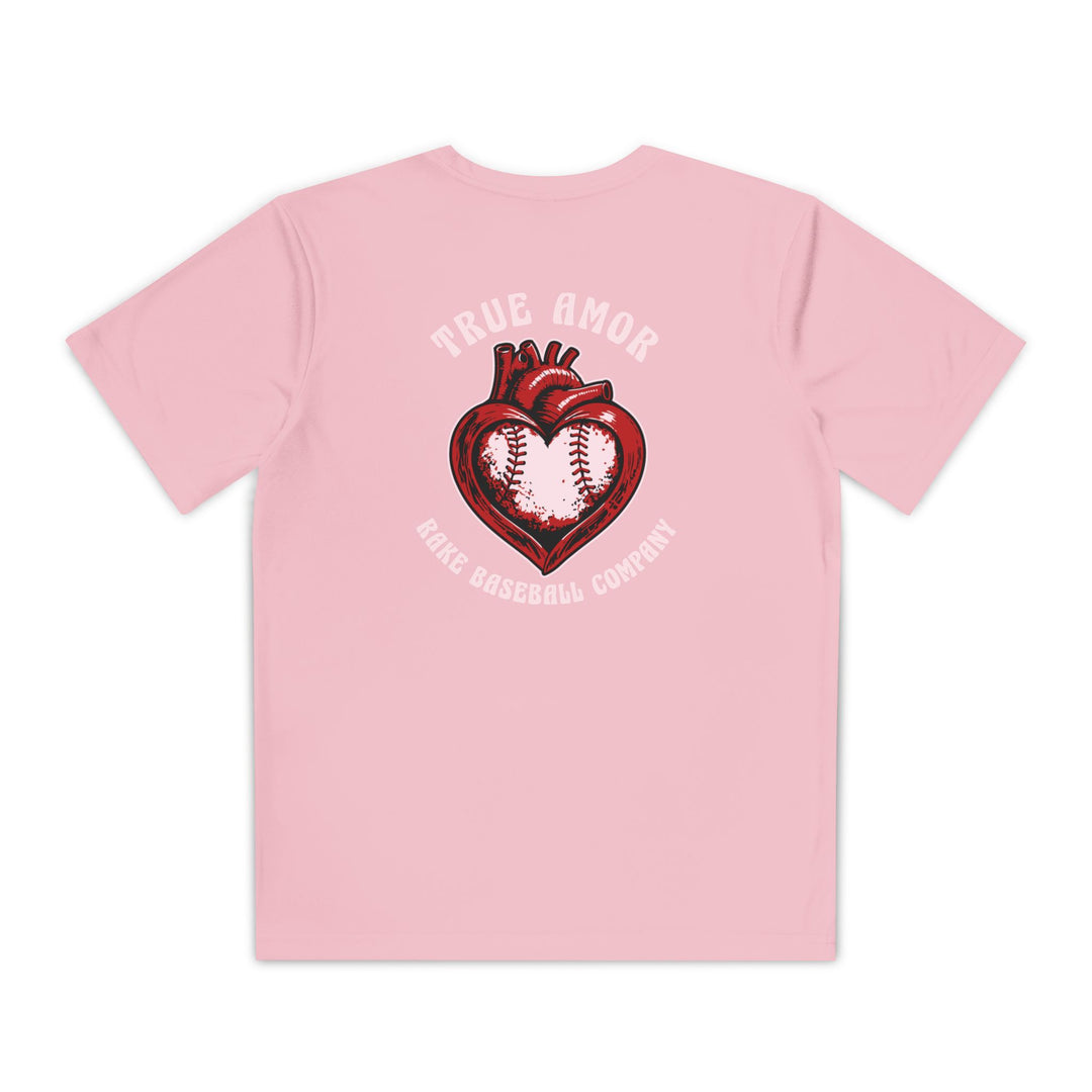 Kids True Amor Baseball Dry Fit Tee - Rake Baseball Company - RAKE BASEBALL | BASEBALL T-SHIRT | BASEBALL CLOTHING | GOOD VIBES ONLY
