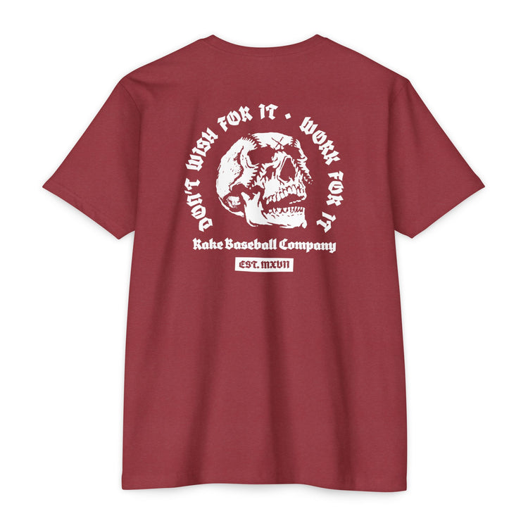 Skull Work For It Tee - Rake Baseball Company - RAKE BASEBALL | BASEBALL T-SHIRT | BASEBALL CLOTHING | GOOD VIBES ONLY