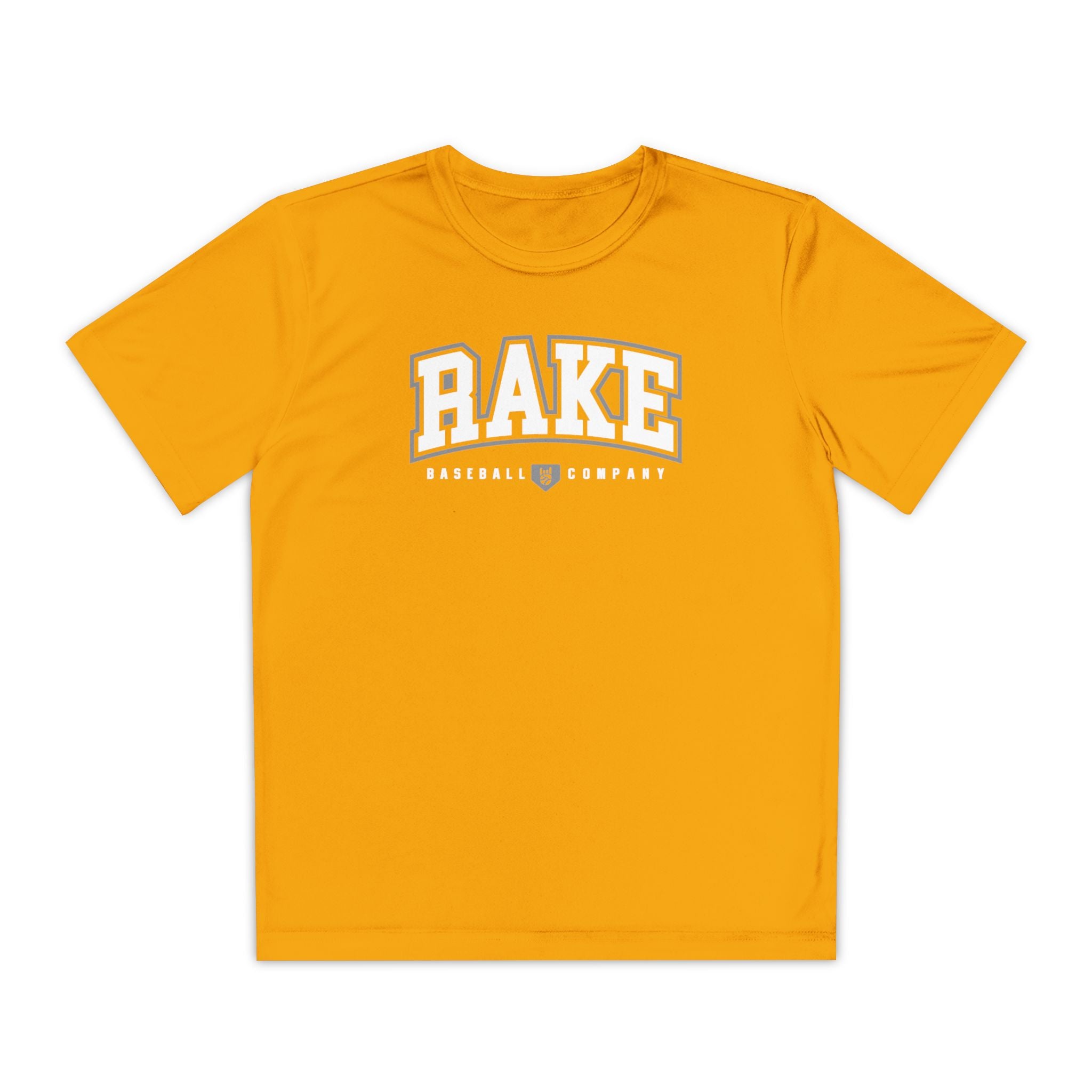 Kids Rake Collegiate Dry Fit Tee - Rake Baseball Company - RAKE BASEBALL | BASEBALL T-SHIRT | BASEBALL CLOTHING | GOOD VIBES ONLY