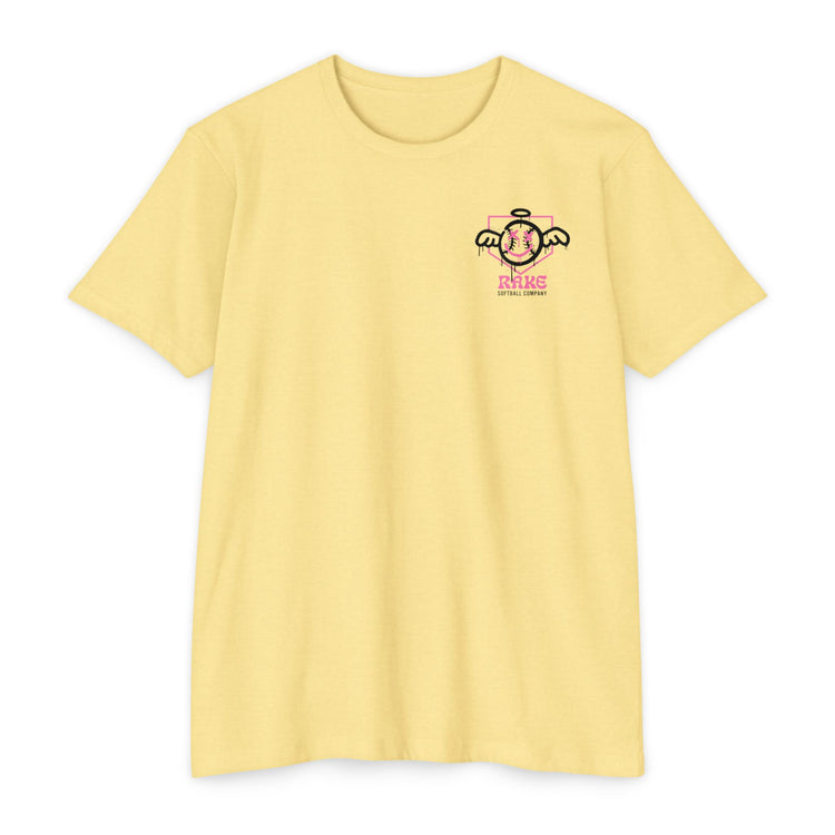 She Angel Drip Softball Tee - Rake Baseball Company - RAKE BASEBALL | BASEBALL T-SHIRT | BASEBALL CLOTHING | GOOD VIBES ONLY