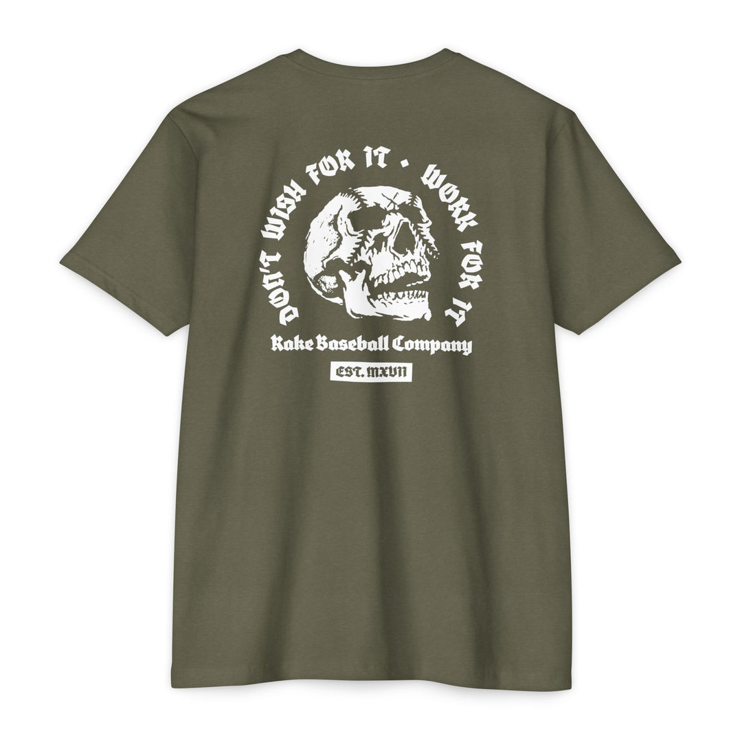 Skull Work For It Tee - Rake Baseball Company - RAKE BASEBALL | BASEBALL T-SHIRT | BASEBALL CLOTHING | GOOD VIBES ONLY