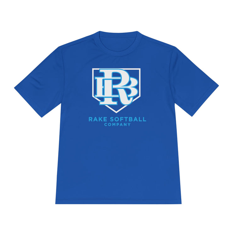 RB Homeplate Softball Dry Fit Tee - Rake Baseball Company - RAKE BASEBALL | BASEBALL T-SHIRT | BASEBALL CLOTHING | GOOD VIBES ONLY