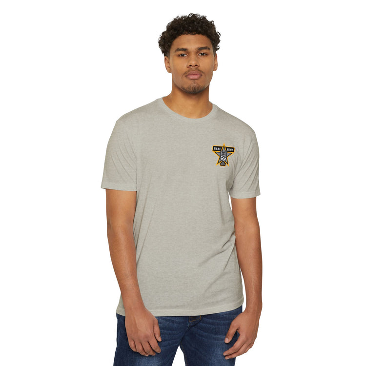 Unisex Graphic Rake Army T-Shirt, Casual Tee, Vintage Style, Gift for Music Lovers, Comfortable Everyday Wear, Birthday Gift, Festival Outfit - Rake Baseball Company - RAKE BASEBALL | BASEBALL T-SHIRT | BASEBALL CLOTHING | GOOD VIBES ONLY