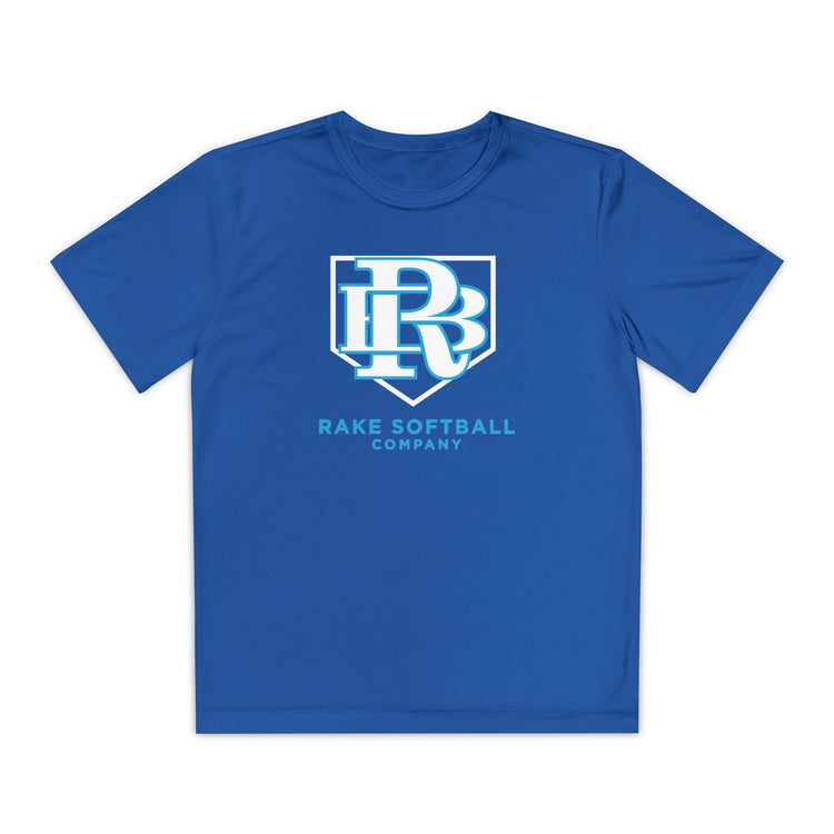 Kids RB Homeplate Softball Dry Fit Tee - Rake Baseball Company - RAKE BASEBALL | BASEBALL T-SHIRT | BASEBALL CLOTHING | GOOD VIBES ONLY