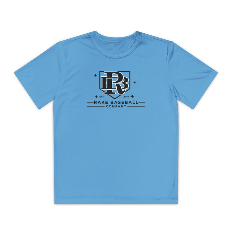 Kids Rake Baseball Homeplate Tee Dry Fit Tee - Rake Baseball Company - RAKE BASEBALL | BASEBALL T-SHIRT | BASEBALL CLOTHING | GOOD VIBES ONLY