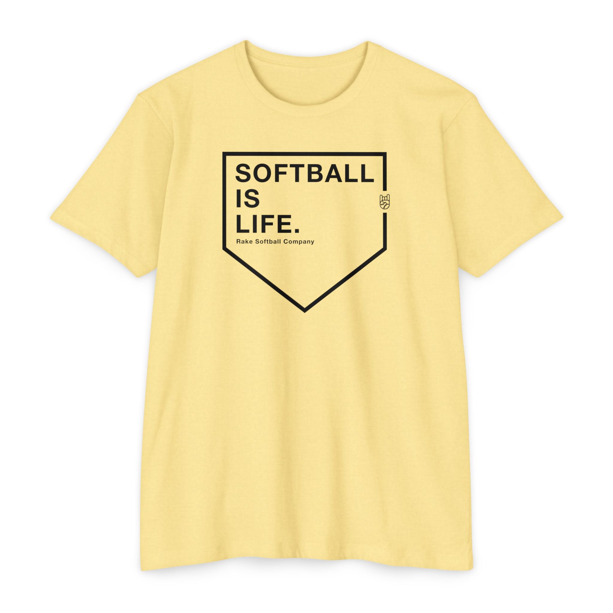 Softball Is Life Tee - Rake Baseball Company - RAKE BASEBALL | BASEBALL T-SHIRT | BASEBALL CLOTHING | GOOD VIBES ONLY