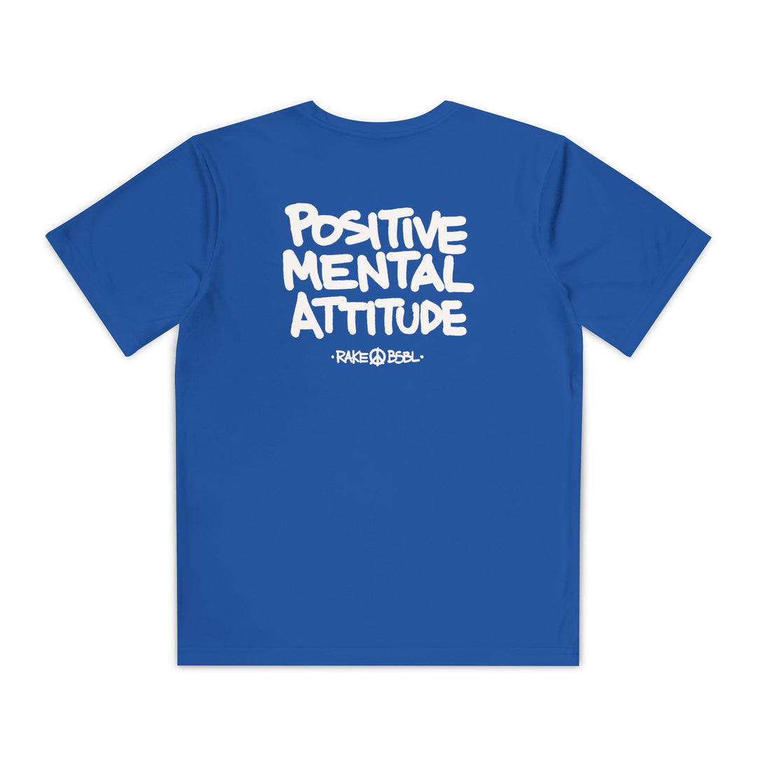 Kids Positive Mental Attitude Dry Fit Tee - Rake Baseball Company - RAKE BASEBALL | BASEBALL T-SHIRT | BASEBALL CLOTHING | GOOD VIBES ONLY
