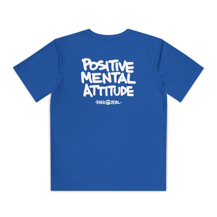 Kids Positive Mental Attitude Dry Fit Tee - Rake Baseball Company - RAKE BASEBALL | BASEBALL T-SHIRT | BASEBALL CLOTHING | GOOD VIBES ONLY