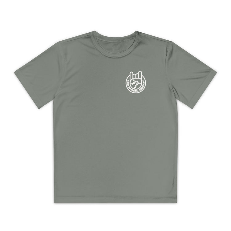 Kids Rockin' Rake Dry Fit Tee - Rake Baseball Company - RAKE BASEBALL | BASEBALL T-SHIRT | BASEBALL CLOTHING | GOOD VIBES ONLY