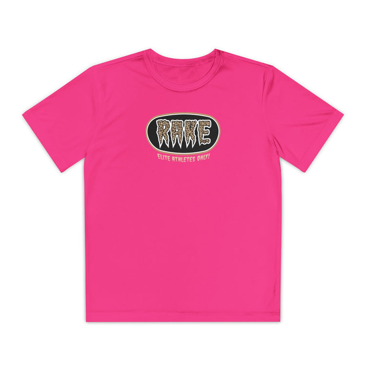 Kids Rake Cheetah Softball Company Dry Fit Tee - Rake Baseball Company - RAKE BASEBALL | BASEBALL T-SHIRT | BASEBALL CLOTHING | GOOD VIBES ONLY
