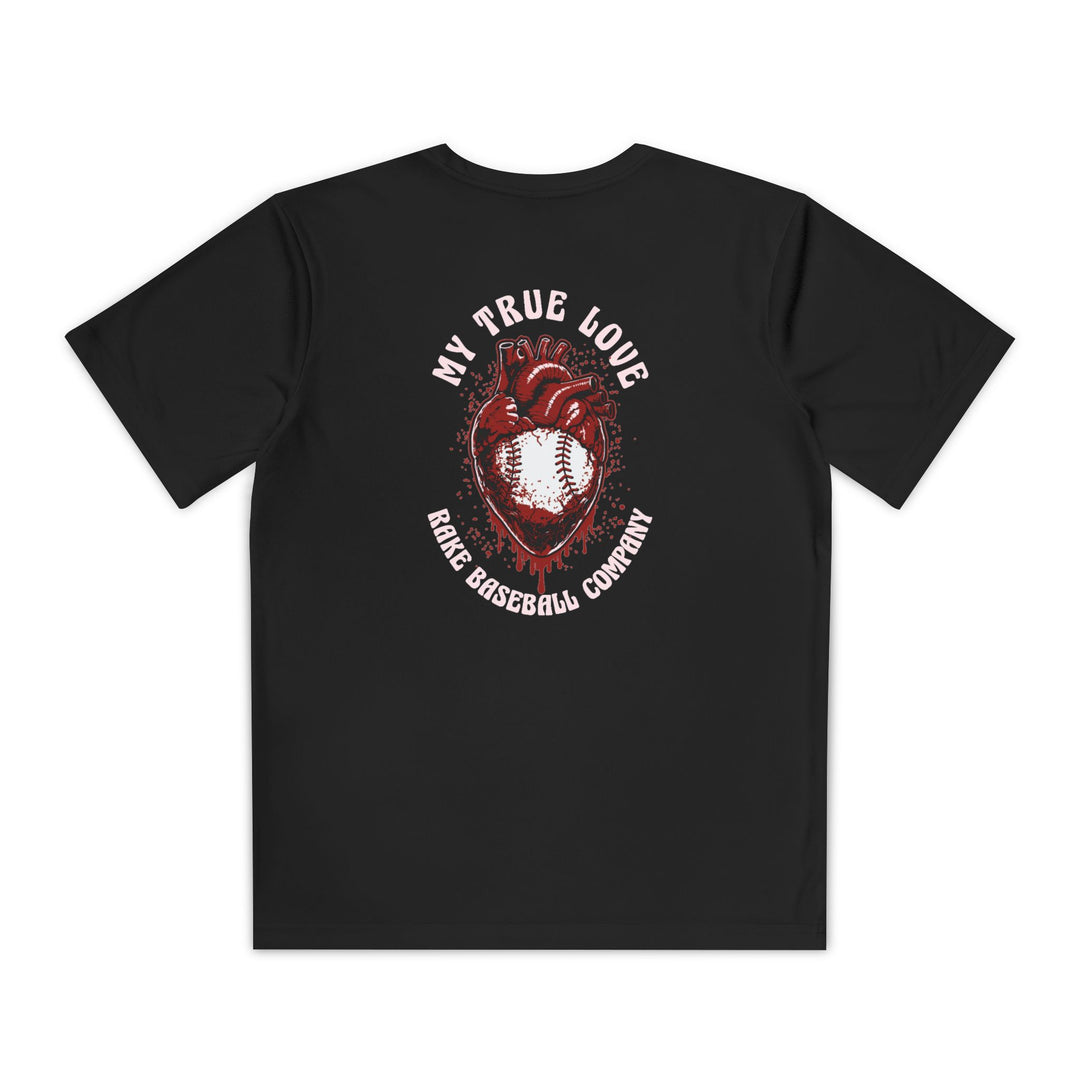 Kids My True Love Baseball Dry Fit Tee - Rake Baseball Company - RAKE BASEBALL | BASEBALL T-SHIRT | BASEBALL CLOTHING | GOOD VIBES ONLY
