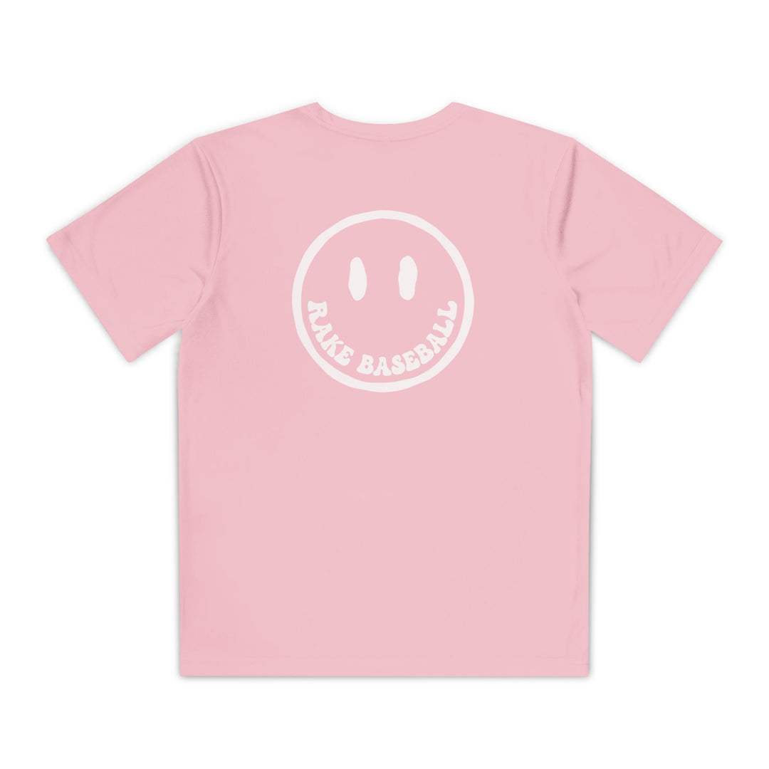 Kids Rake Smile Dry Fit Tee - Rake Baseball Company - RAKE BASEBALL | BASEBALL T-SHIRT | BASEBALL CLOTHING | GOOD VIBES ONLY