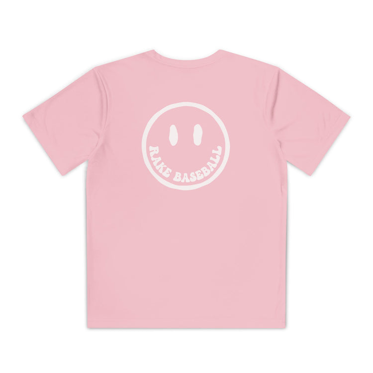 Kids Rake Smile Dry Fit Tee - Rake Baseball Company - RAKE BASEBALL | BASEBALL T-SHIRT | BASEBALL CLOTHING | GOOD VIBES ONLY
