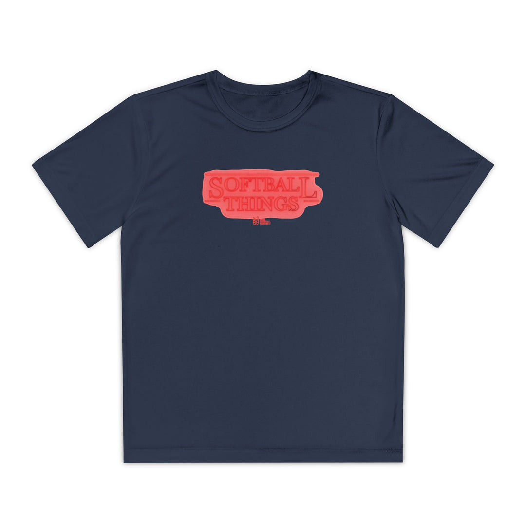 Kids Softball Things Dry Fit Tee - Rake Baseball Company - RAKE BASEBALL | BASEBALL T-SHIRT | BASEBALL CLOTHING | GOOD VIBES ONLY