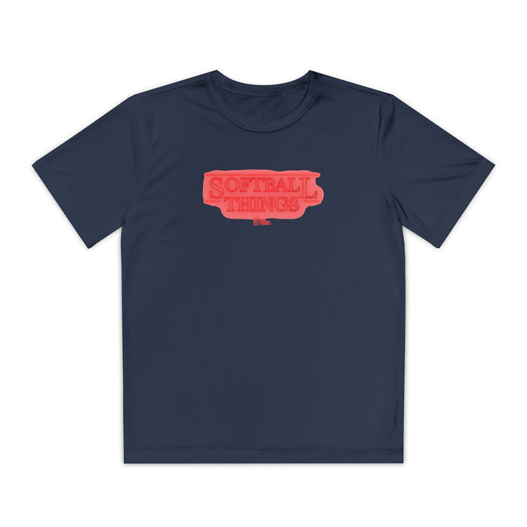 Kids Softball Things Dry Fit Tee - Rake Baseball Company - RAKE BASEBALL | BASEBALL T-SHIRT | BASEBALL CLOTHING | GOOD VIBES ONLY