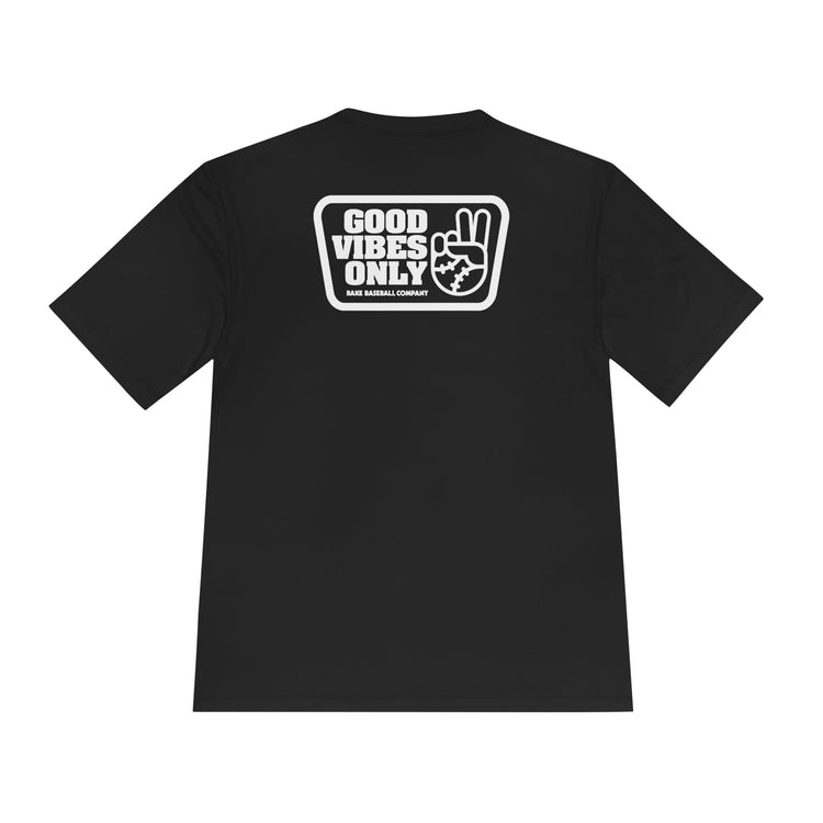 Good Vibes Only Box Dry Dit Tee - Rake Baseball Company - RAKE BASEBALL | BASEBALL T-SHIRT | BASEBALL CLOTHING | GOOD VIBES ONLY