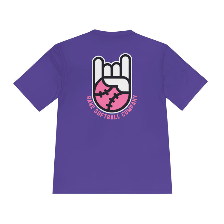 Rake Softball Company Dry Fit Tee - Rake Baseball Company - RAKE BASEBALL | BASEBALL T-SHIRT | BASEBALL CLOTHING | GOOD VIBES ONLY