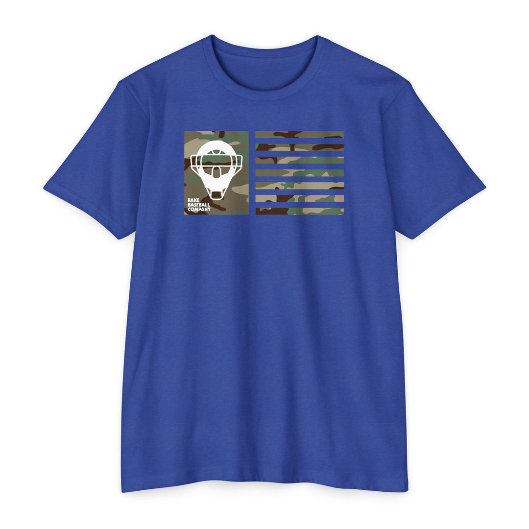 Camo Catcher's Mask Flag Tee
