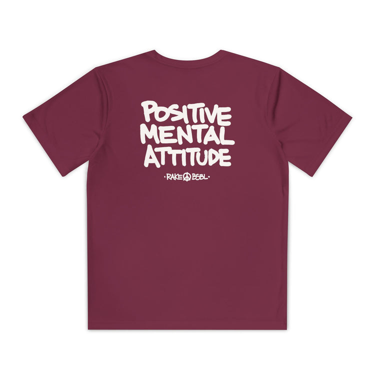 Kids Positive Mental Attitude Dry Fit Tee - Rake Baseball Company - RAKE BASEBALL | BASEBALL T-SHIRT | BASEBALL CLOTHING | GOOD VIBES ONLY