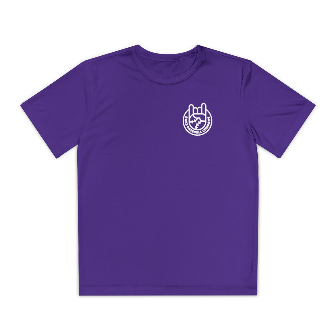 Kids Rockin' Rake Dry Fit Tee - Rake Baseball Company - RAKE BASEBALL | BASEBALL T-SHIRT | BASEBALL CLOTHING | GOOD VIBES ONLY
