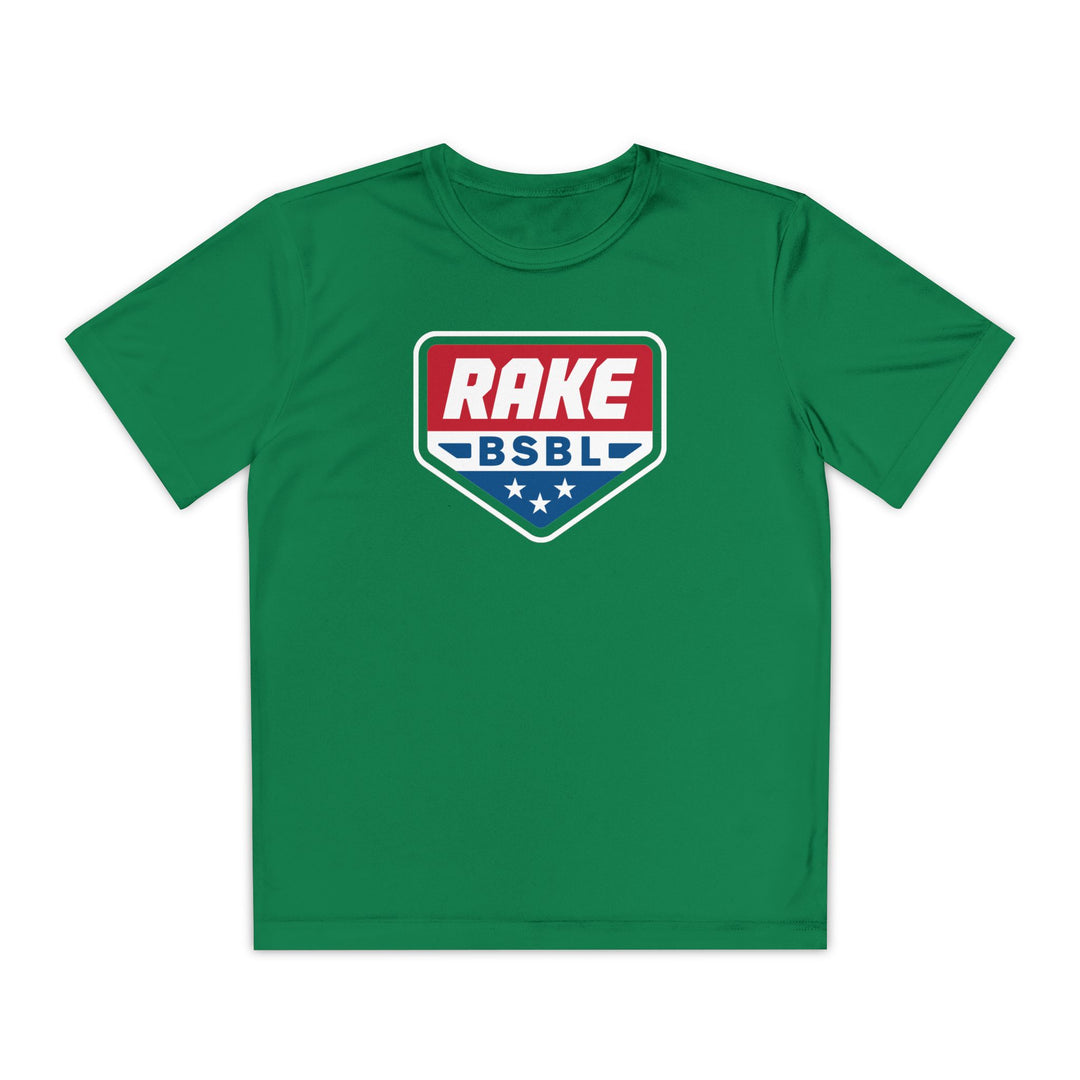 Kids Rake Flag Plate Dry Fit Tee