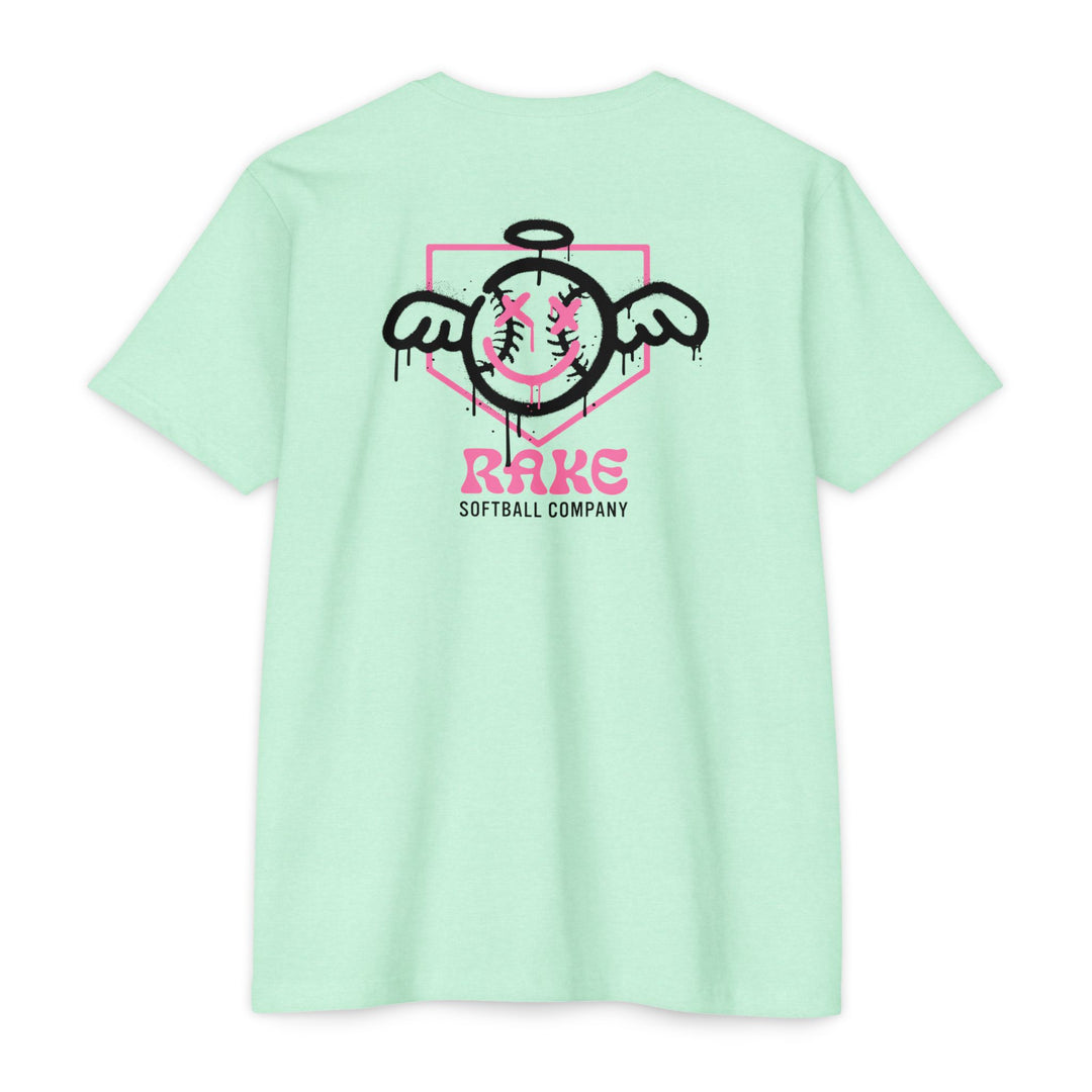 She Angel Drip Softball Tee - Rake Baseball Company - RAKE BASEBALL | BASEBALL T-SHIRT | BASEBALL CLOTHING | GOOD VIBES ONLY