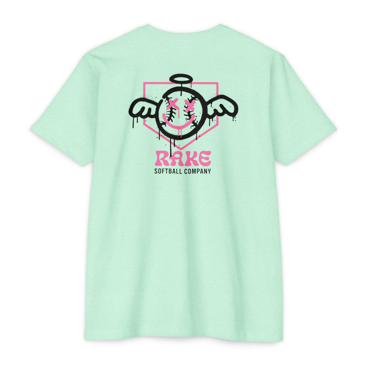 She Angel Drip Softball Tee - Rake Baseball Company - RAKE BASEBALL | BASEBALL T-SHIRT | BASEBALL CLOTHING | GOOD VIBES ONLY