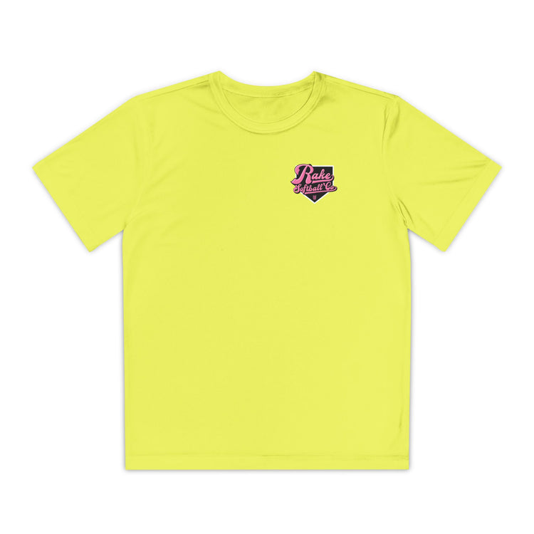 Kids Rake Softball Co. Dry Fit Tee - Rake Baseball Company - RAKE BASEBALL | BASEBALL T-SHIRT | BASEBALL CLOTHING | GOOD VIBES ONLY