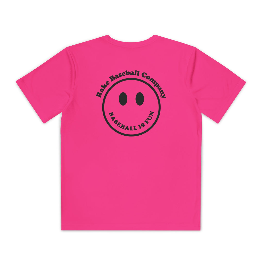 Kids Baseball Is Fun Dry Fit Tee - Rake Baseball Company - RAKE BASEBALL | BASEBALL T-SHIRT | BASEBALL CLOTHING | GOOD VIBES ONLY