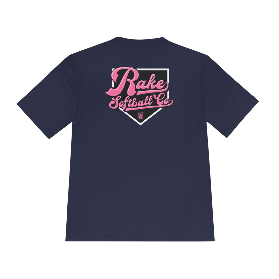 Rake Softball Co. Dry Fit Tee - Rake Baseball Company - RAKE BASEBALL | BASEBALL T-SHIRT | BASEBALL CLOTHING | GOOD VIBES ONLY