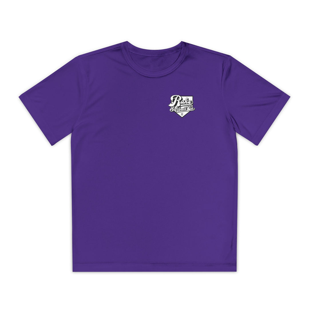 Kids Rake Softball Co. Dry Fit Tee - Rake Baseball Company - RAKE BASEBALL | BASEBALL T-SHIRT | BASEBALL CLOTHING | GOOD VIBES ONLY