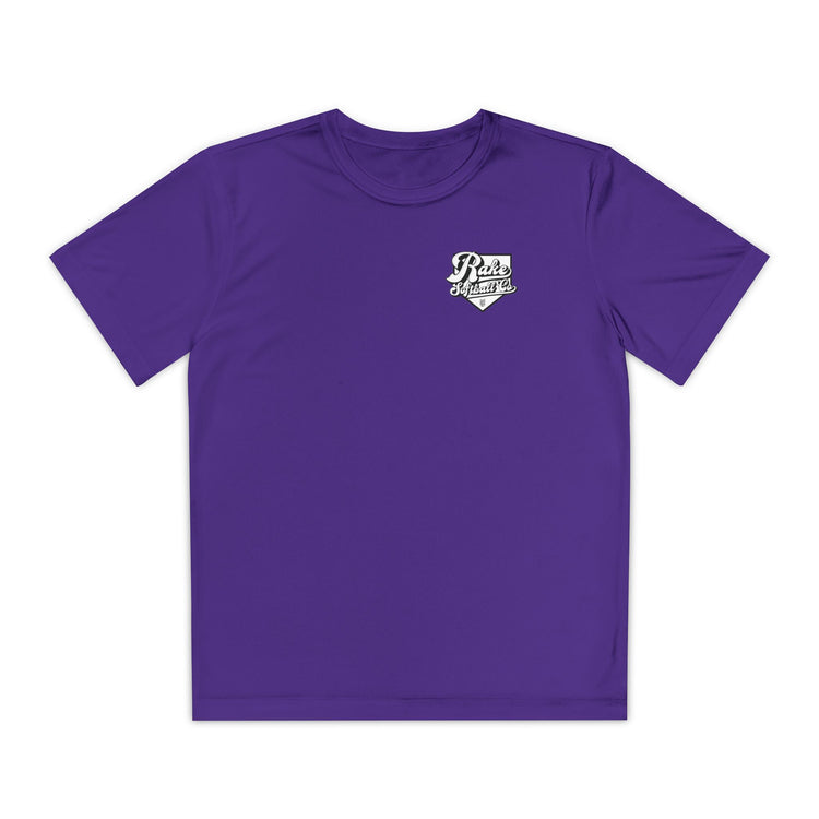 Kids Rake Softball Co. Dry Fit Tee - Rake Baseball Company - RAKE BASEBALL | BASEBALL T-SHIRT | BASEBALL CLOTHING | GOOD VIBES ONLY