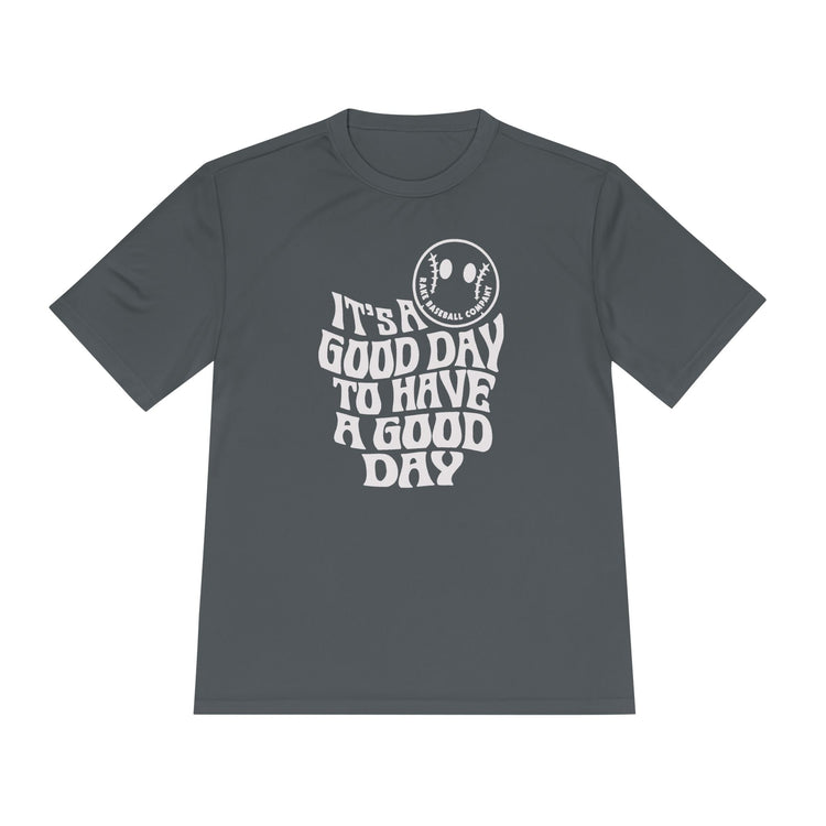 It's A Good Day Dry Fit Tee - Rake Baseball Company - RAKE BASEBALL | BASEBALL T-SHIRT | BASEBALL CLOTHING | GOOD VIBES ONLY