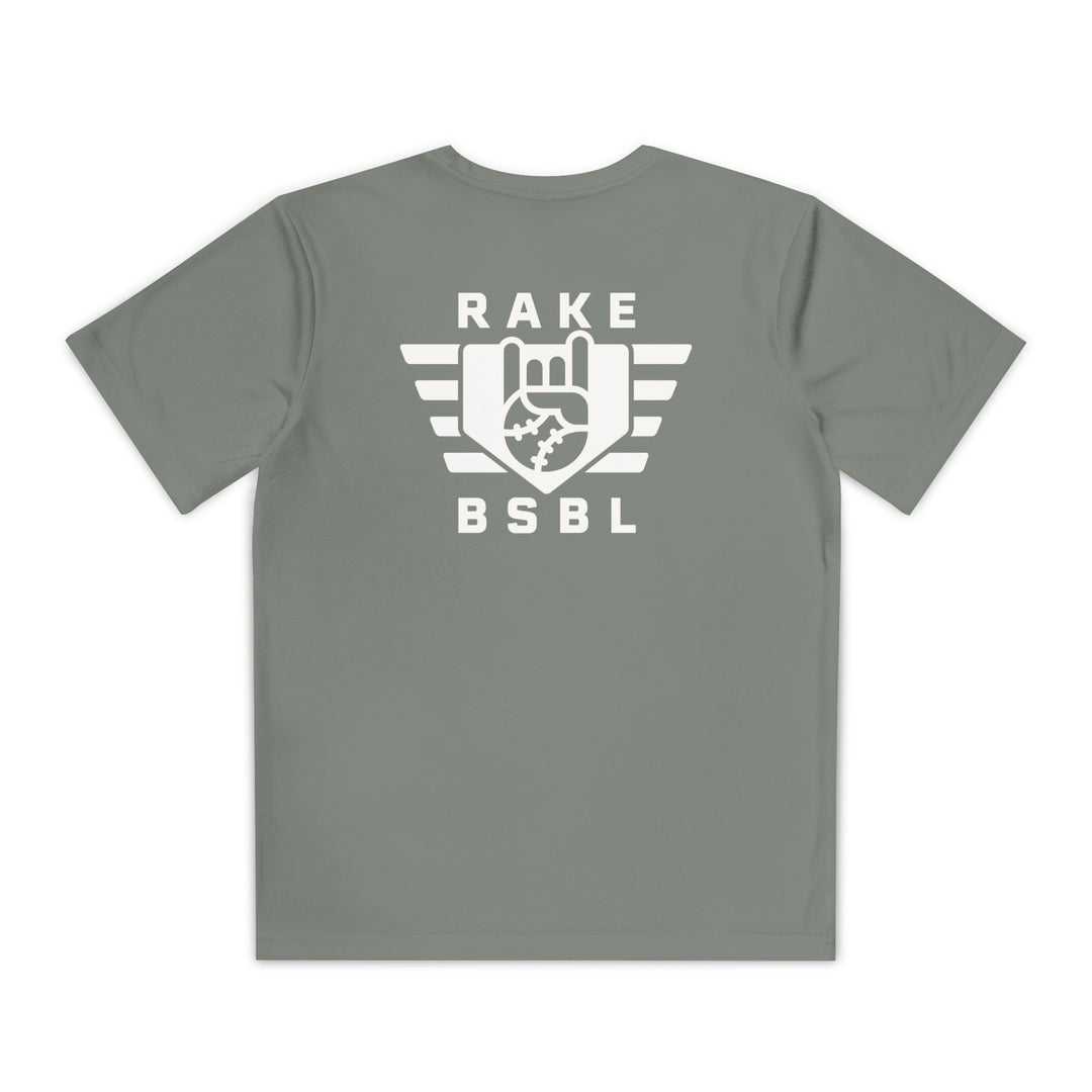 Kids Rake Flag Dry Fit Tee - Rake Baseball Company - RAKE BASEBALL | BASEBALL T-SHIRT | BASEBALL CLOTHING | GOOD VIBES ONLY