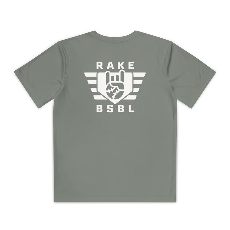 Kids Rake Flag Dry Fit Tee - Rake Baseball Company - RAKE BASEBALL | BASEBALL T-SHIRT | BASEBALL CLOTHING | GOOD VIBES ONLY